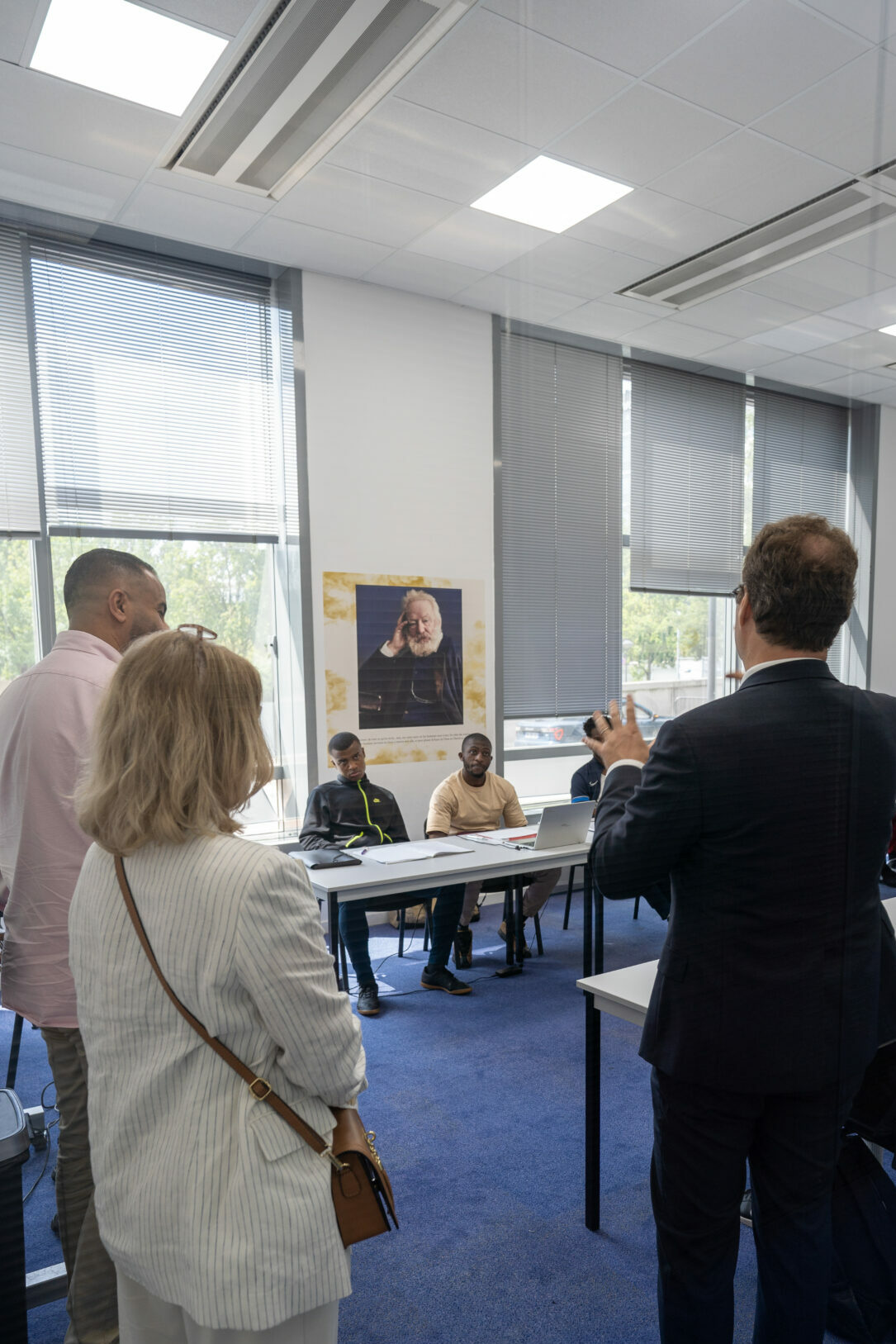 Député Sylvain Maillard et Isabelle Martin face aux stagiaires de l'Académie des Métiers du Sport et de l'Éducation